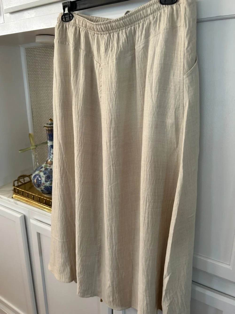 Max Studio Neutral Beige Drawstring Skirt - Picture 6 of 6
